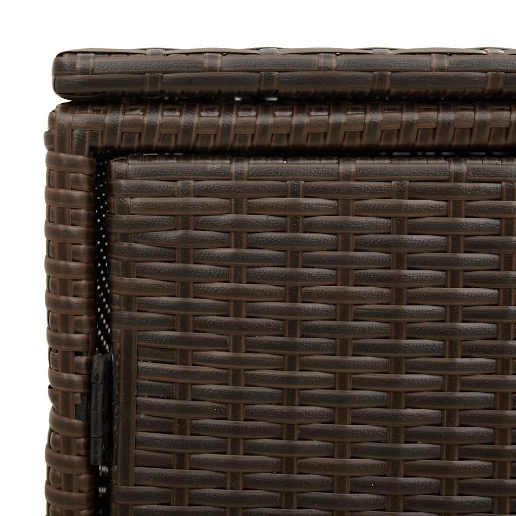 Armadietto Portaoggetti Giardino Marrone 110x55x60,5 Polyrattan
