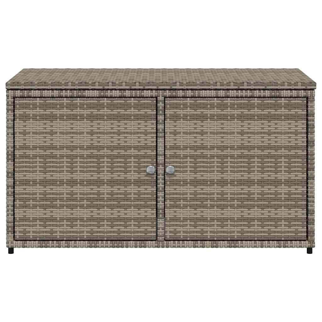 Armadietto Portaoggetti Giardino Grigio 110x55x60,5 Polyrattan