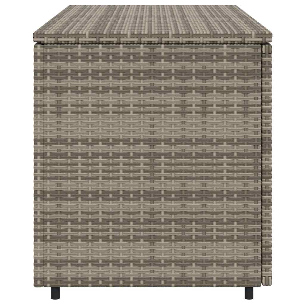 Armadietto Portaoggetti Giardino Grigio 110x55x60,5 Polyrattan