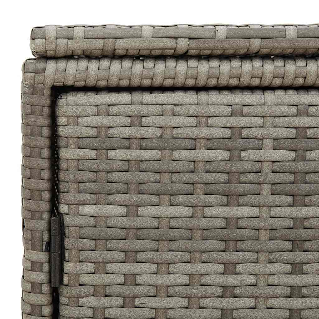 Armadietto Portaoggetti Giardino Grigio 110x55x60,5 Polyrattan