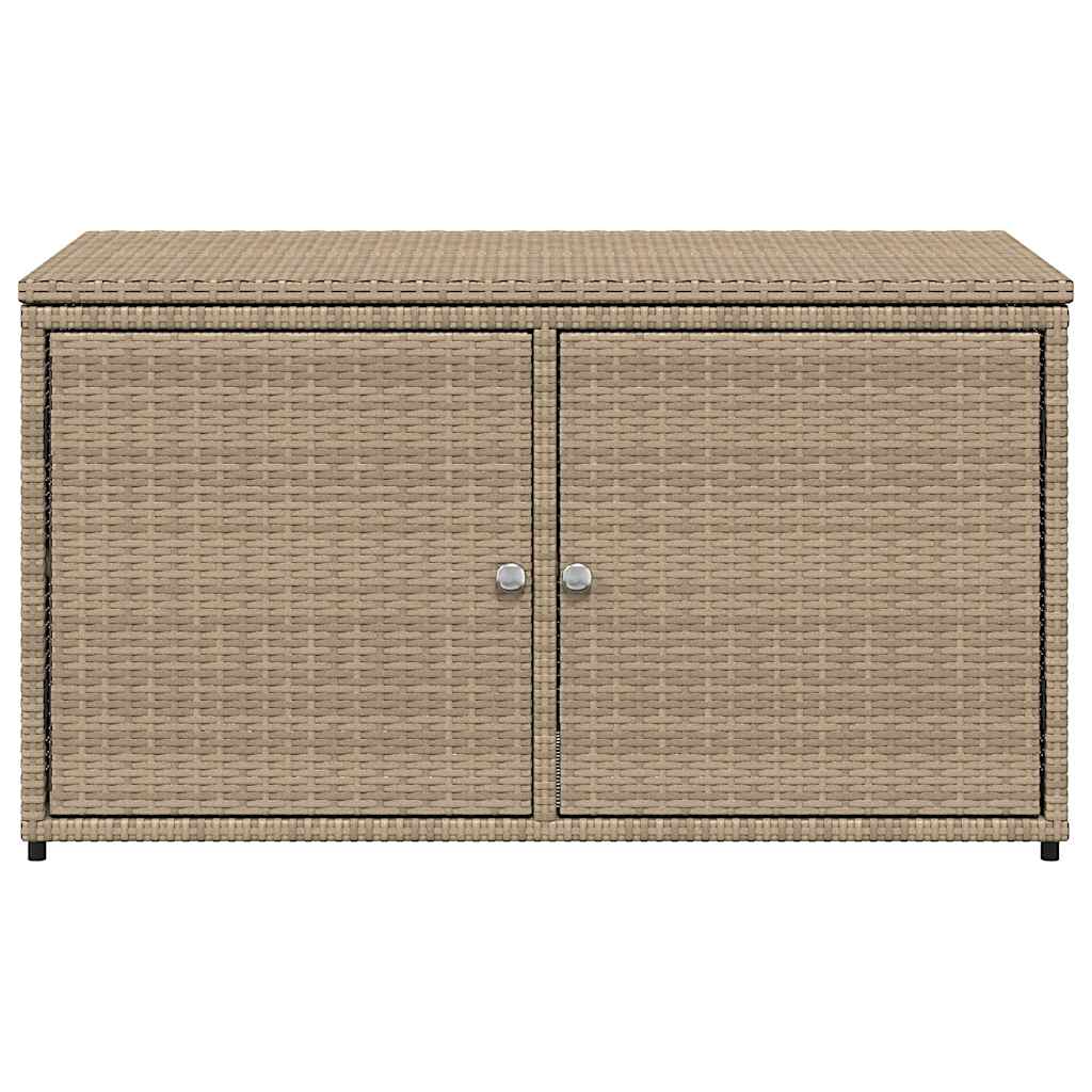 Armadietto Portaoggetti Giardino Beige 110x55x60,5cm Polyrattan