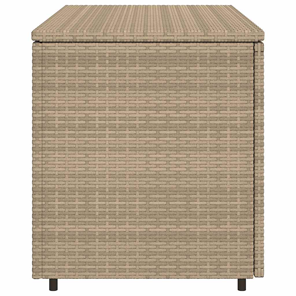 Armadietto Portaoggetti Giardino Beige 110x55x60,5cm Polyrattan