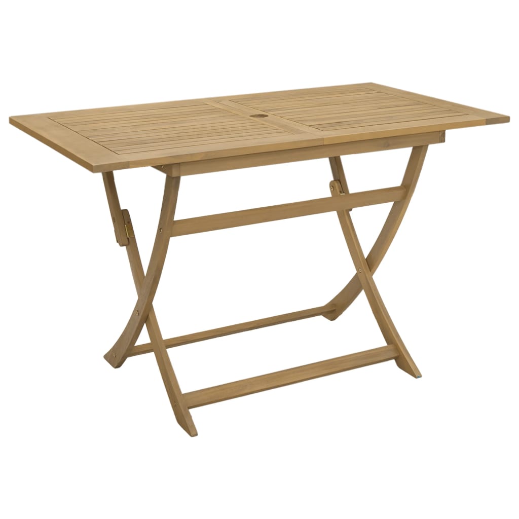 Tavolo da Giardino Pieghevole 120x70x75cm Legno Massello Acacia
