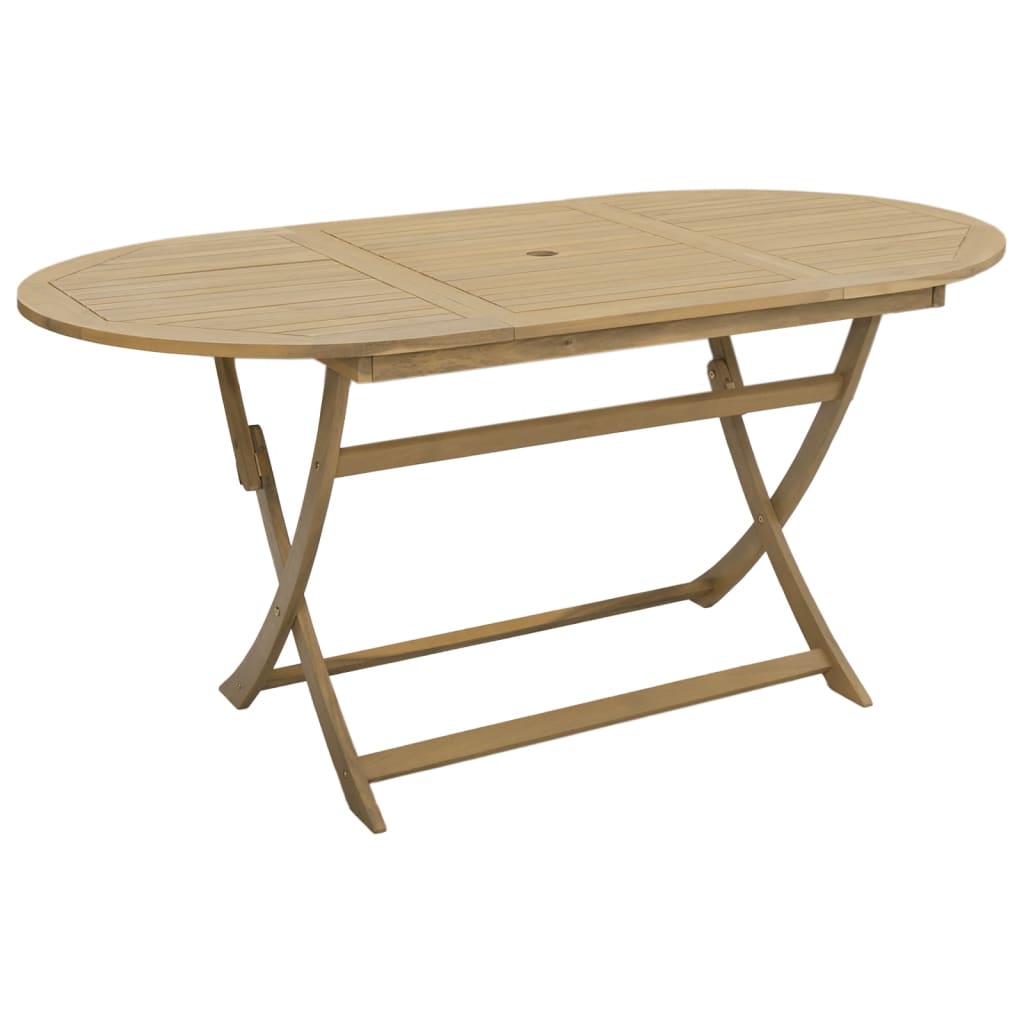 Tavolo da Giardino Pieghevole 160x85x75cm Legno Massello Acacia