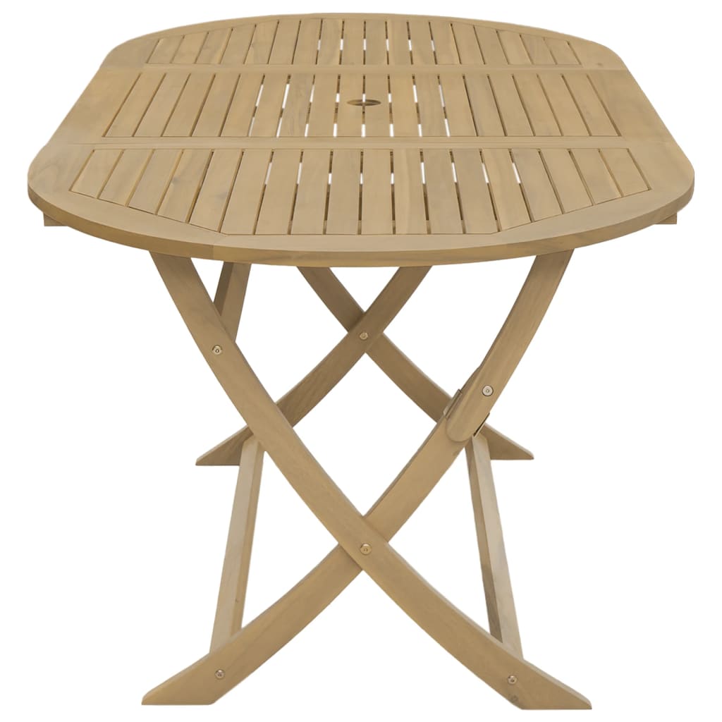 Tavolo da Giardino Pieghevole 160x85x75cm Legno Massello Acacia