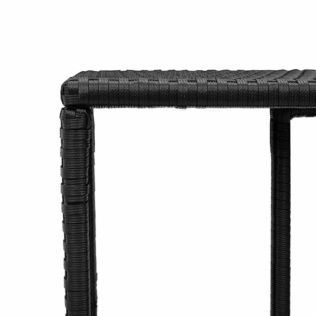 Scaffali portaoggetti 2 pz neri in polyrattan