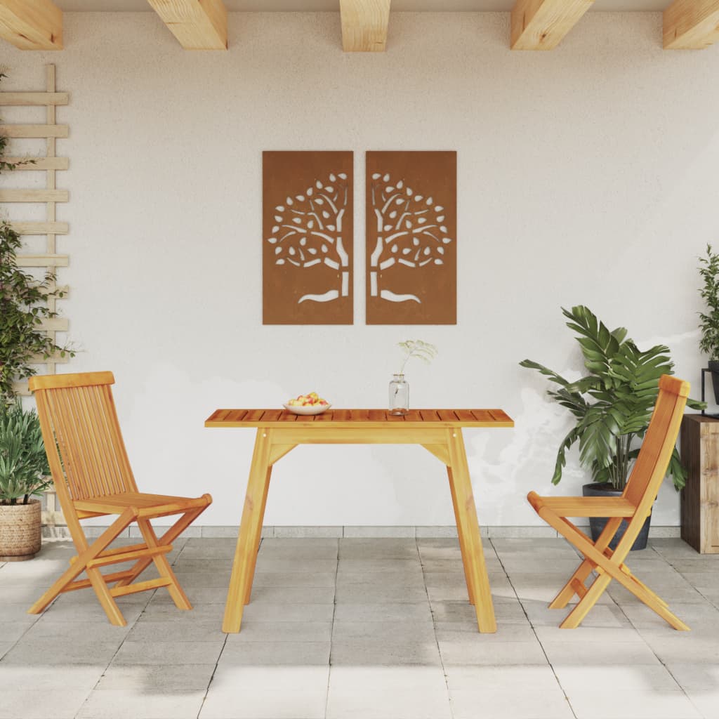 Tavolo da Pranzo da Giardino 110x56x75 cm Legno Massello Acacia