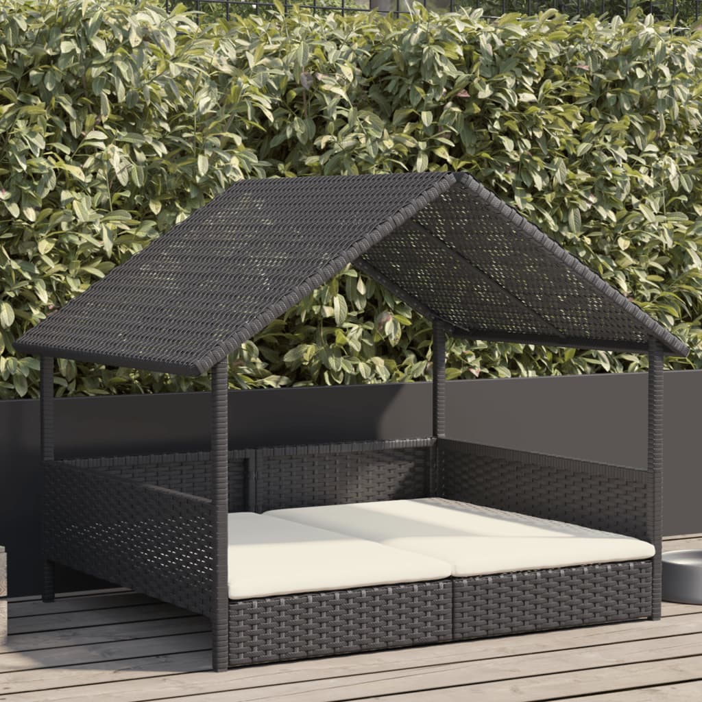 Cuccia per Cani con Cuscino in Polyrattan