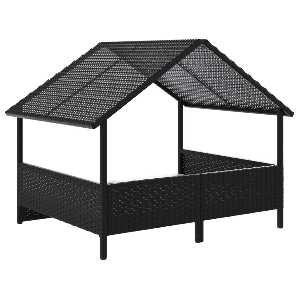 Cuccia per Cani con Cuscino in Polyrattan