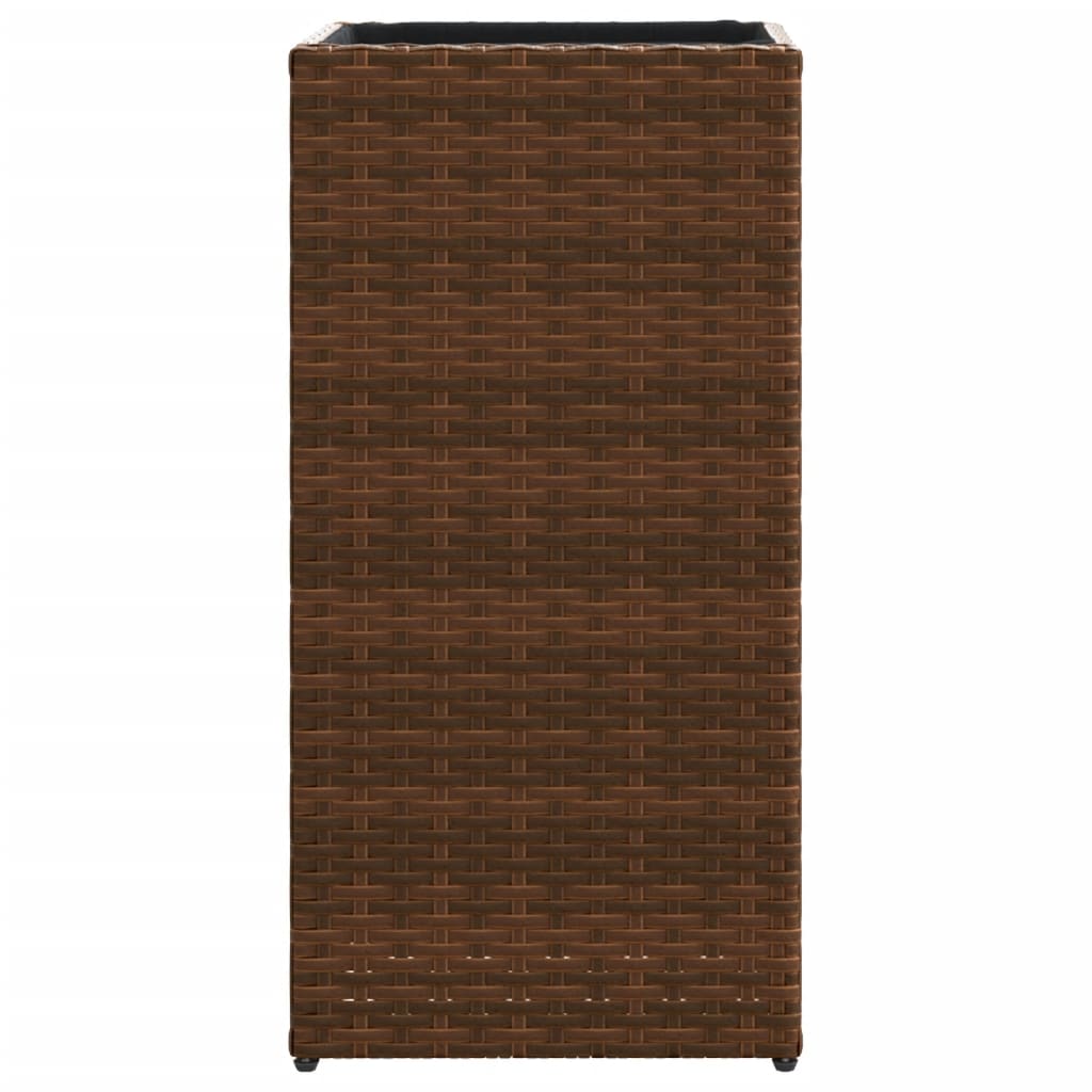 Fioriera da Giardino Marrone 30x30x60 cm in Polyrattan