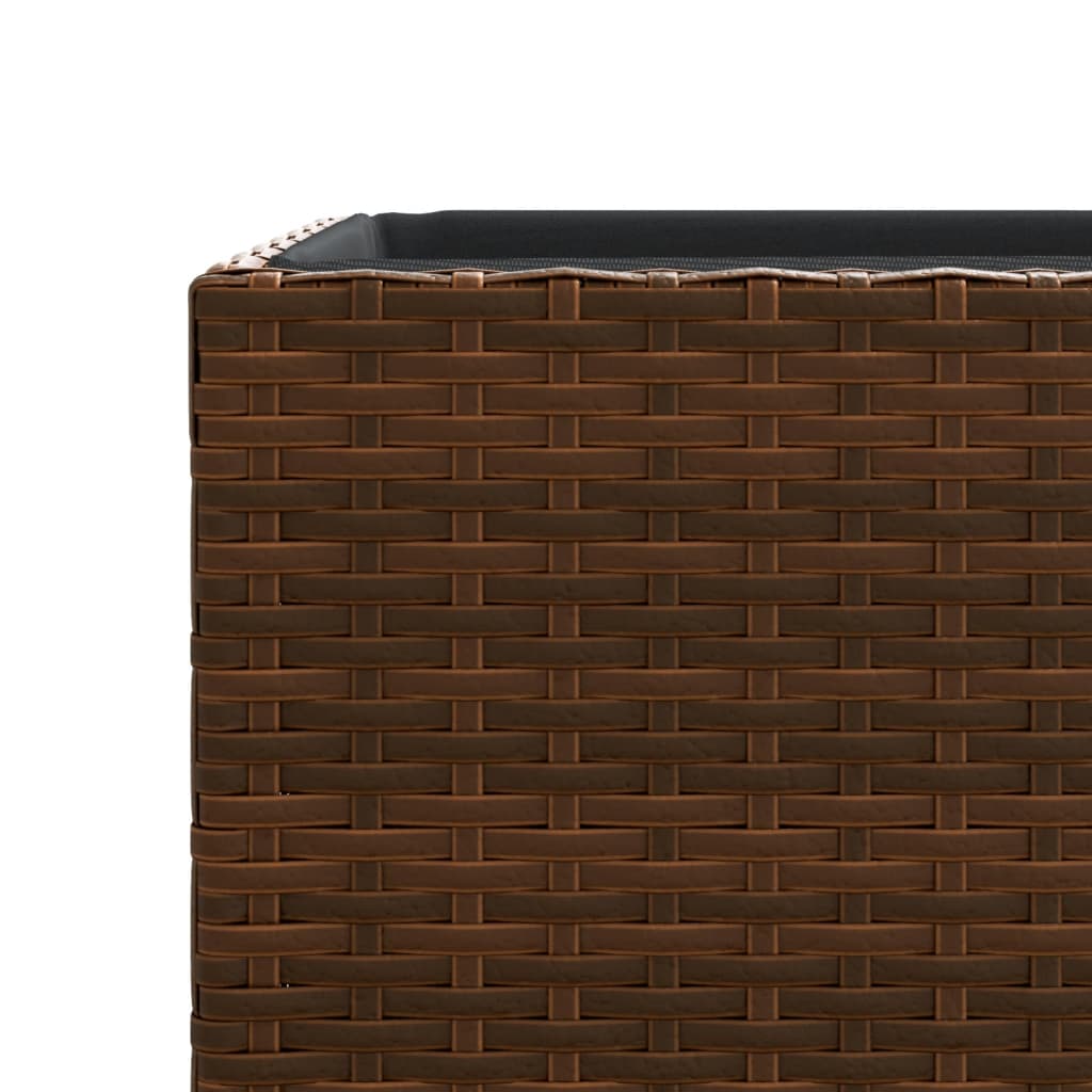 Fioriera da Giardino Marrone 30x30x60 cm in Polyrattan