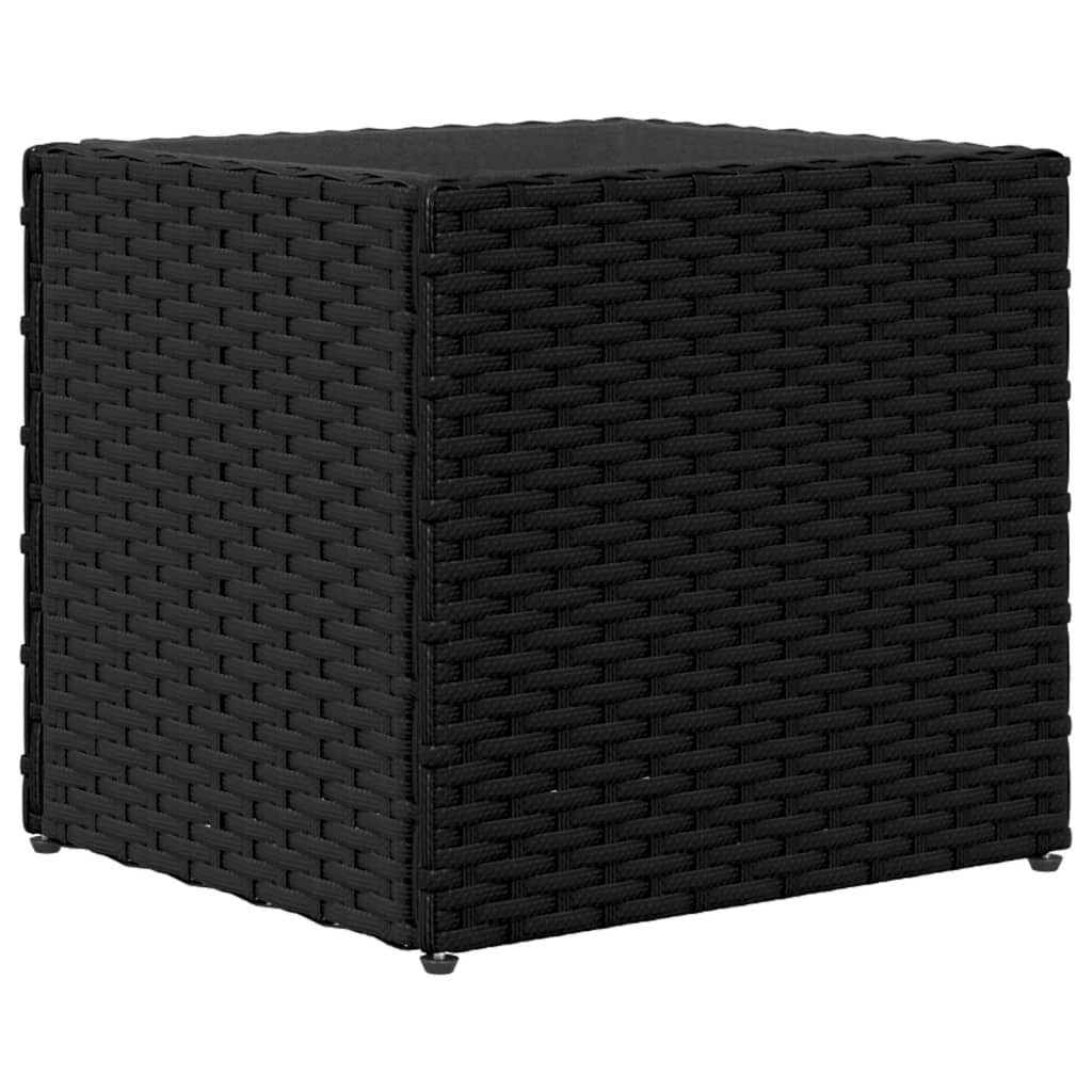 Fioriera da Giardino Nera 36x30x32 cm in Polyrattan