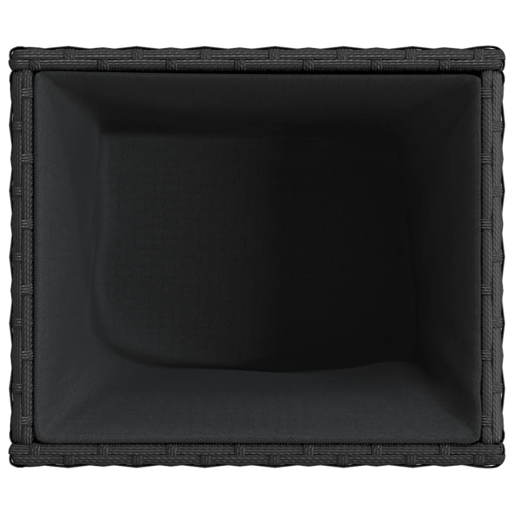 Fioriera da Giardino Nera 36x30x32 cm in Polyrattan