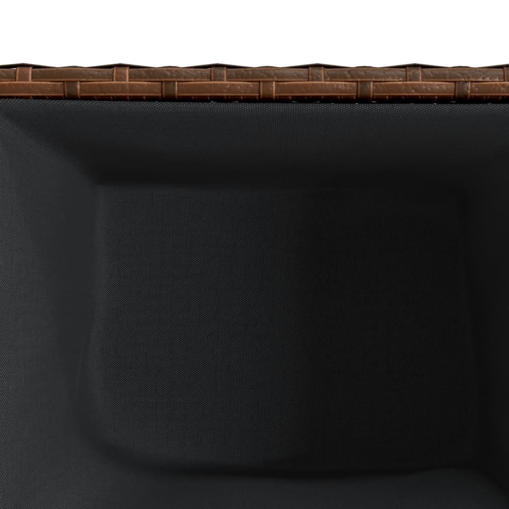 Fioriera da Giardino Marrone 36x30x32 cm in Polyrattan