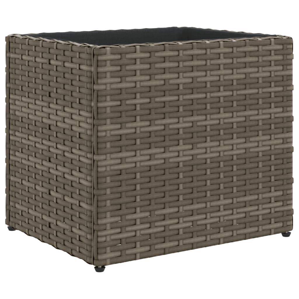Fioriera da Giardino Grigia 36x30x32 cm in Polyrattan