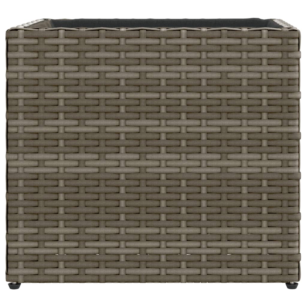 Fioriera da Giardino Grigia 36x30x32 cm in Polyrattan
