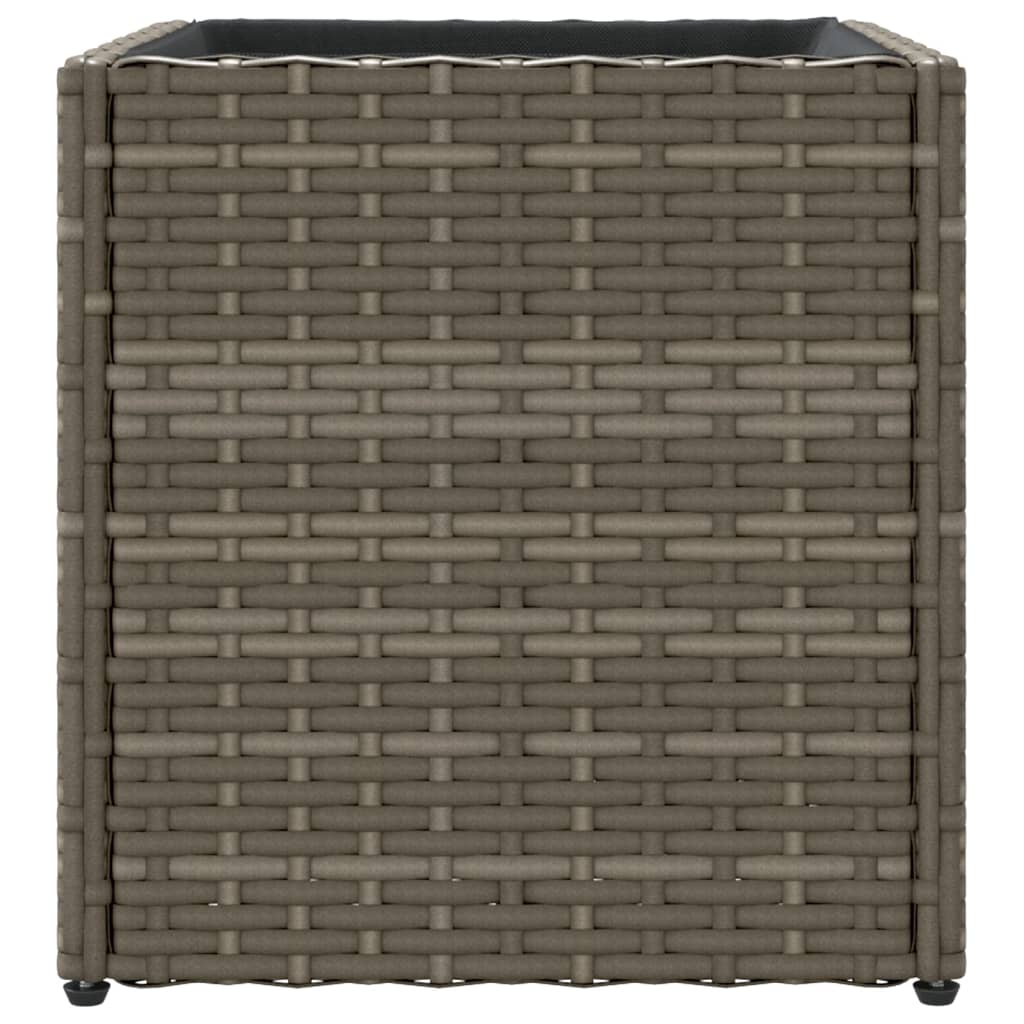Fioriera da Giardino Grigia 36x30x32 cm in Polyrattan