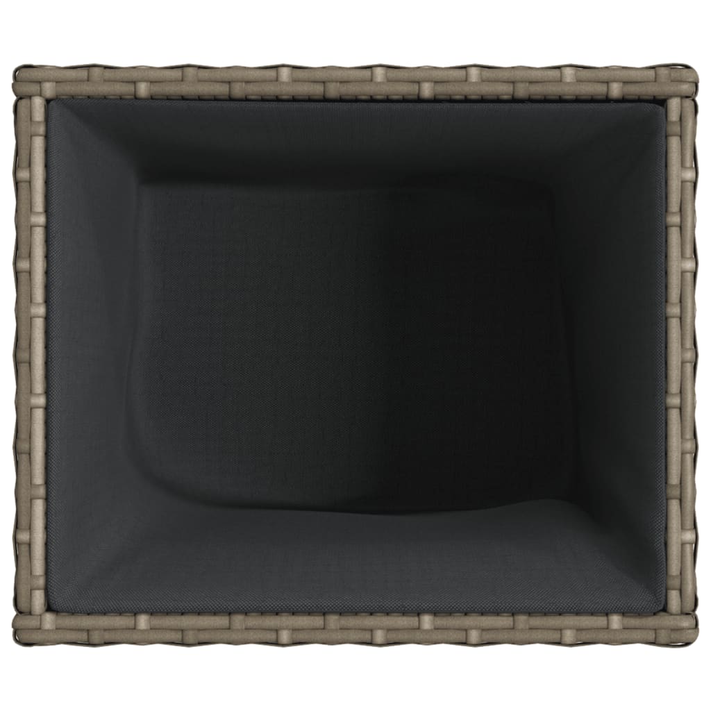 Fioriera da Giardino Grigia 36x30x32 cm in Polyrattan