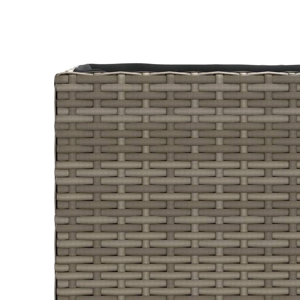 Fioriera da Giardino Grigia 36x30x32 cm in Polyrattan