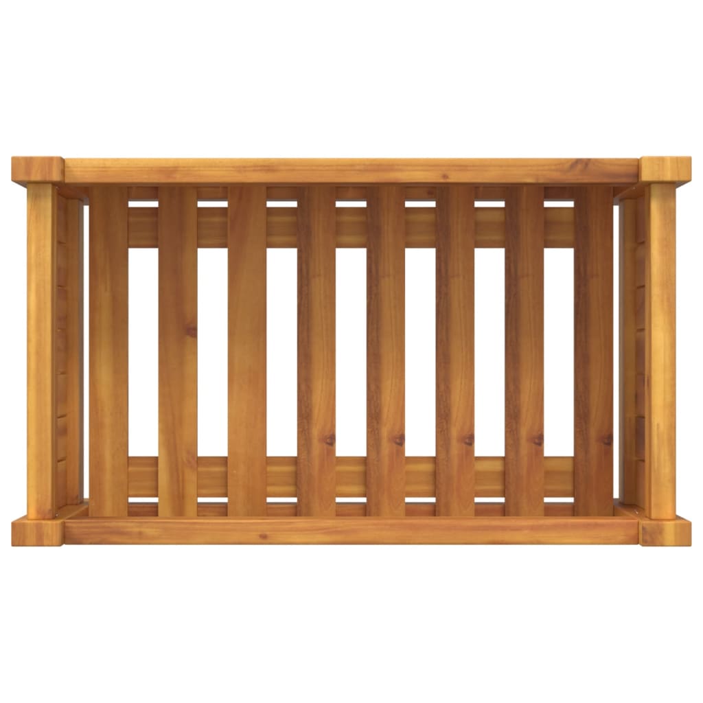 Fioriera Giardino con Rivestimento 54x31x30 cm Massello Acacia