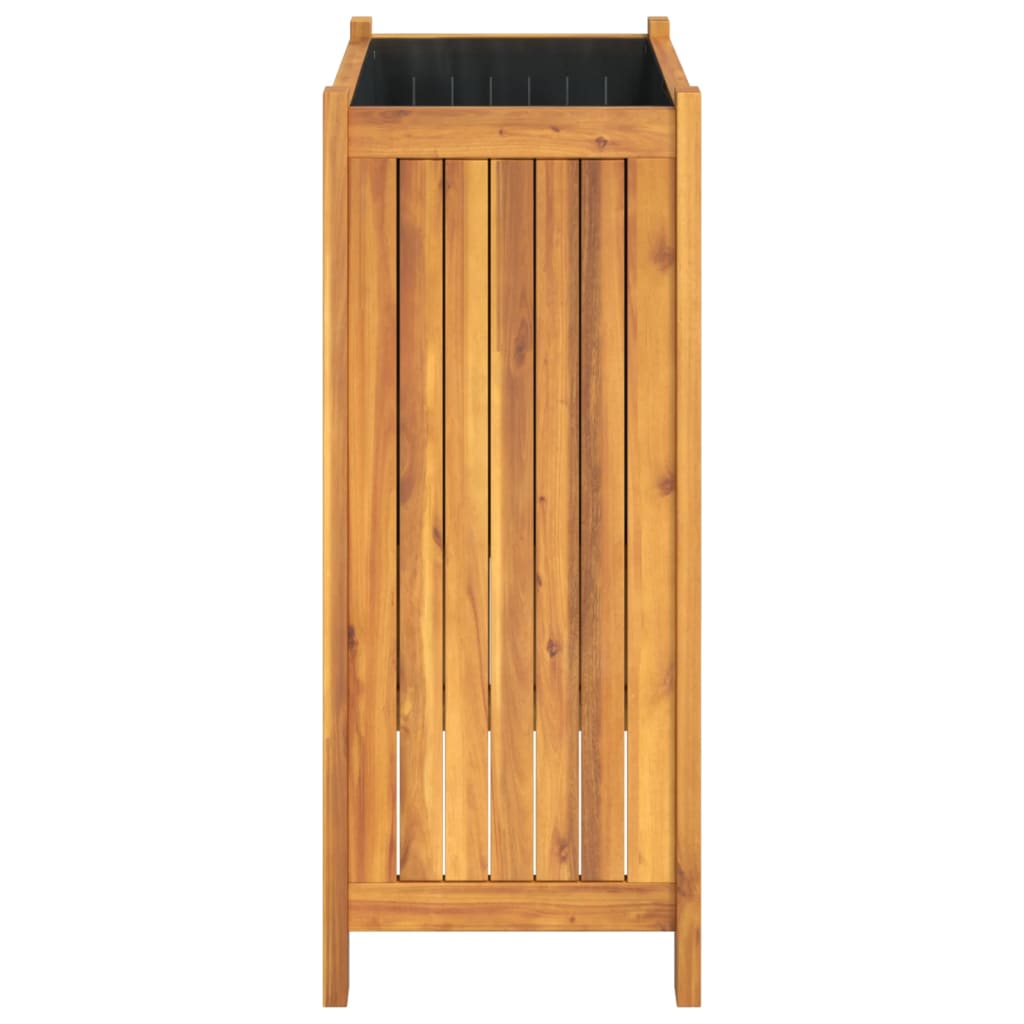Fioriera Giardino con Rivestimento 54x31x75 cm Massello Acacia