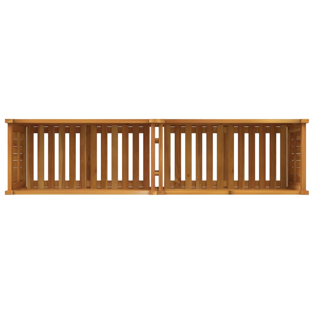 Fioriera Giardino con Rivestimento 153x38,5x50 Massello Acacia