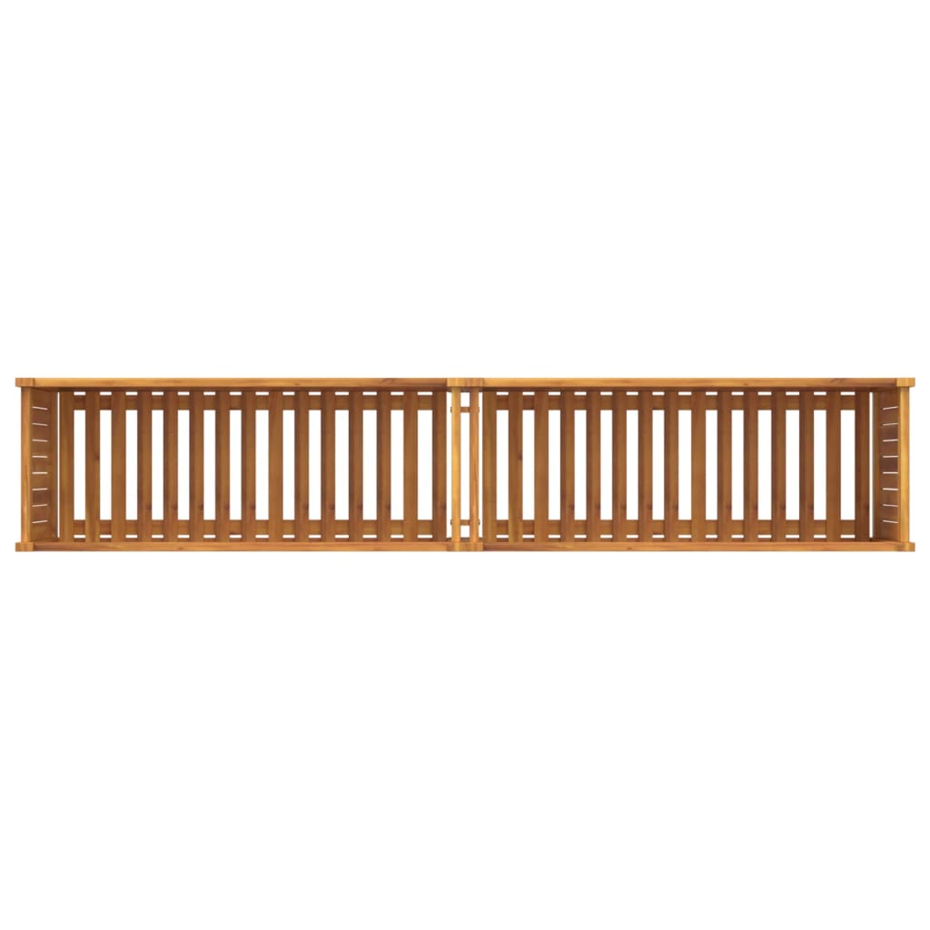 Fioriera Giardino con Rivestimento 199x38,5x50 Massello Acacia