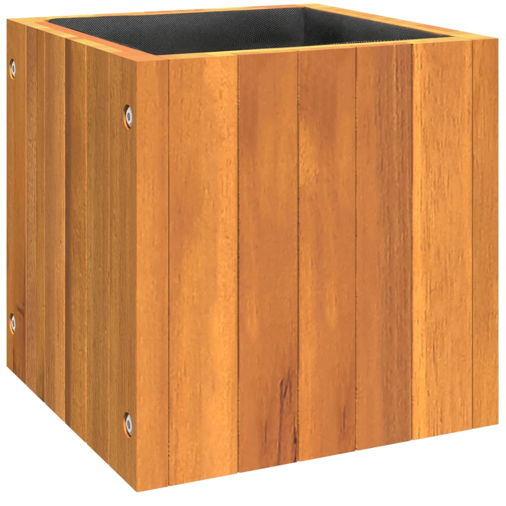 Fioriera da Giardino 25x25x25 cm in Legno Massello di Acacia