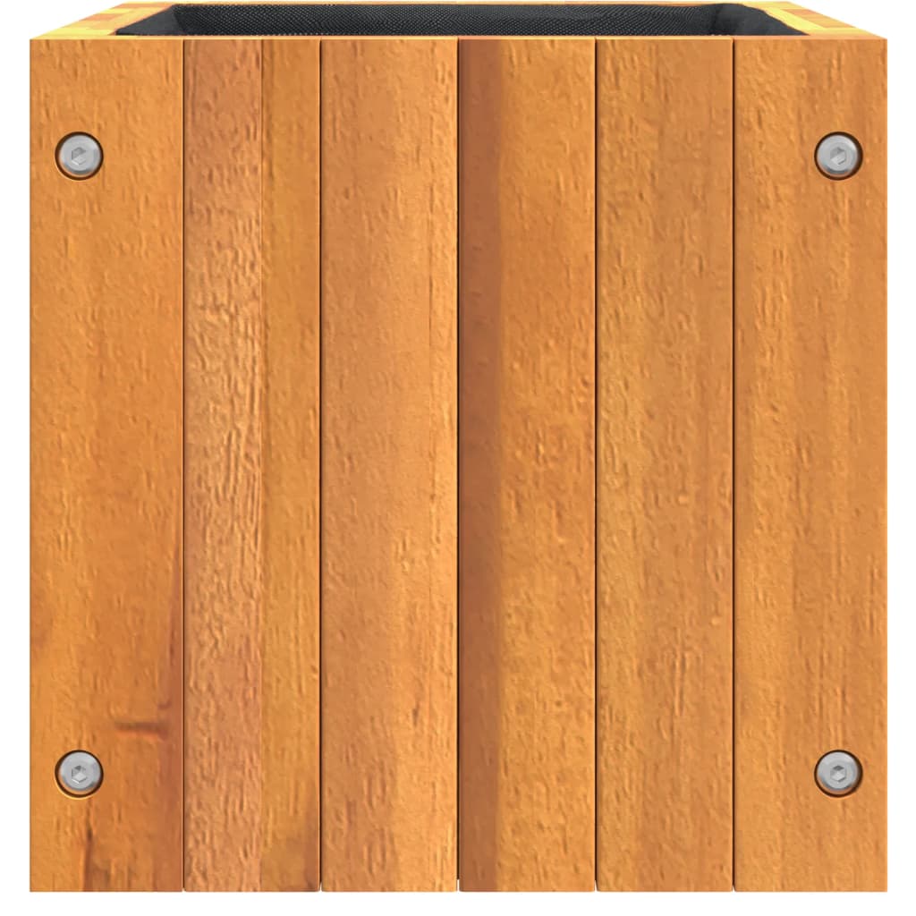 Fioriera da Giardino 25x25x25 cm in Legno Massello di Acacia