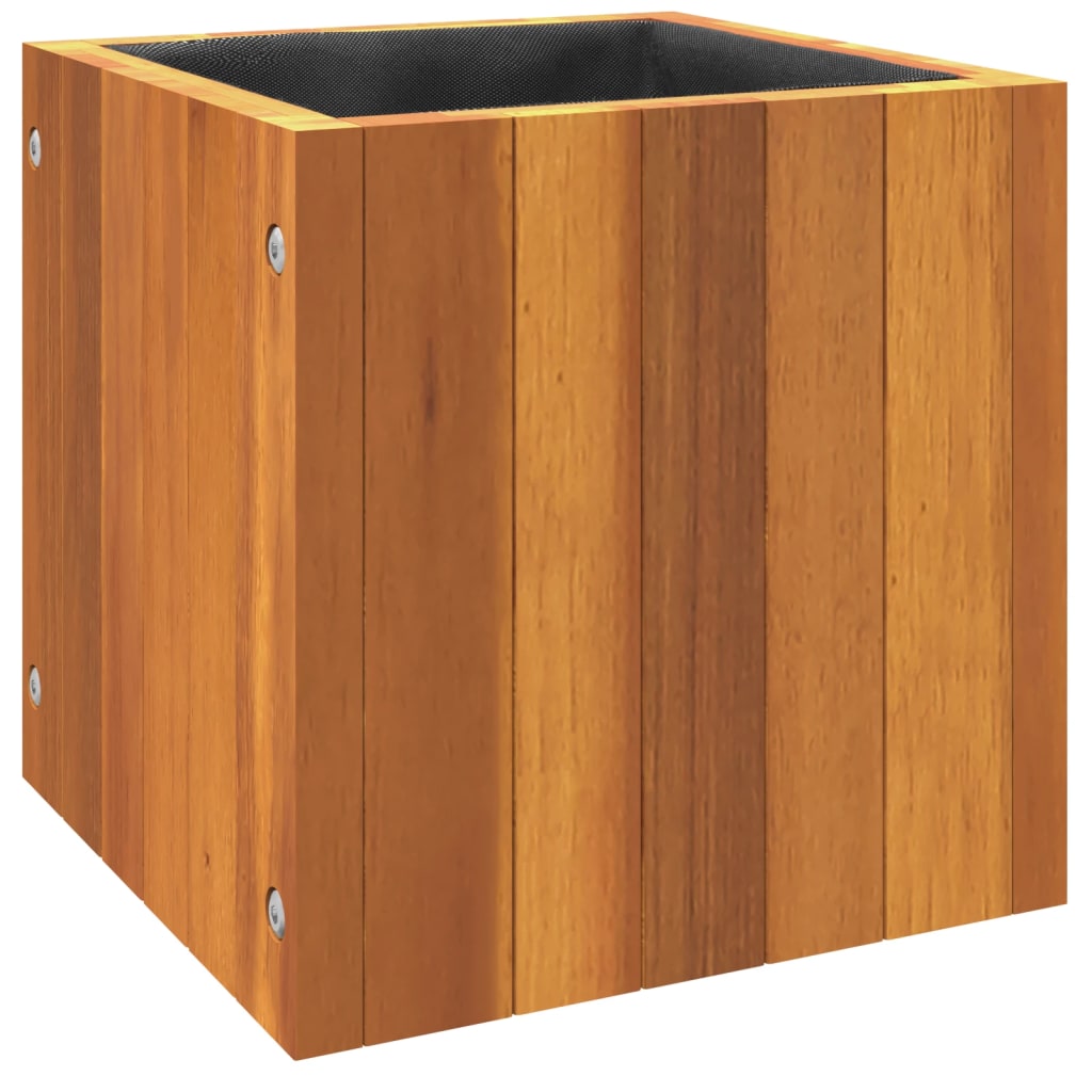 Fioriera da Giardino 25x25x25 cm in Legno Massello di Acacia