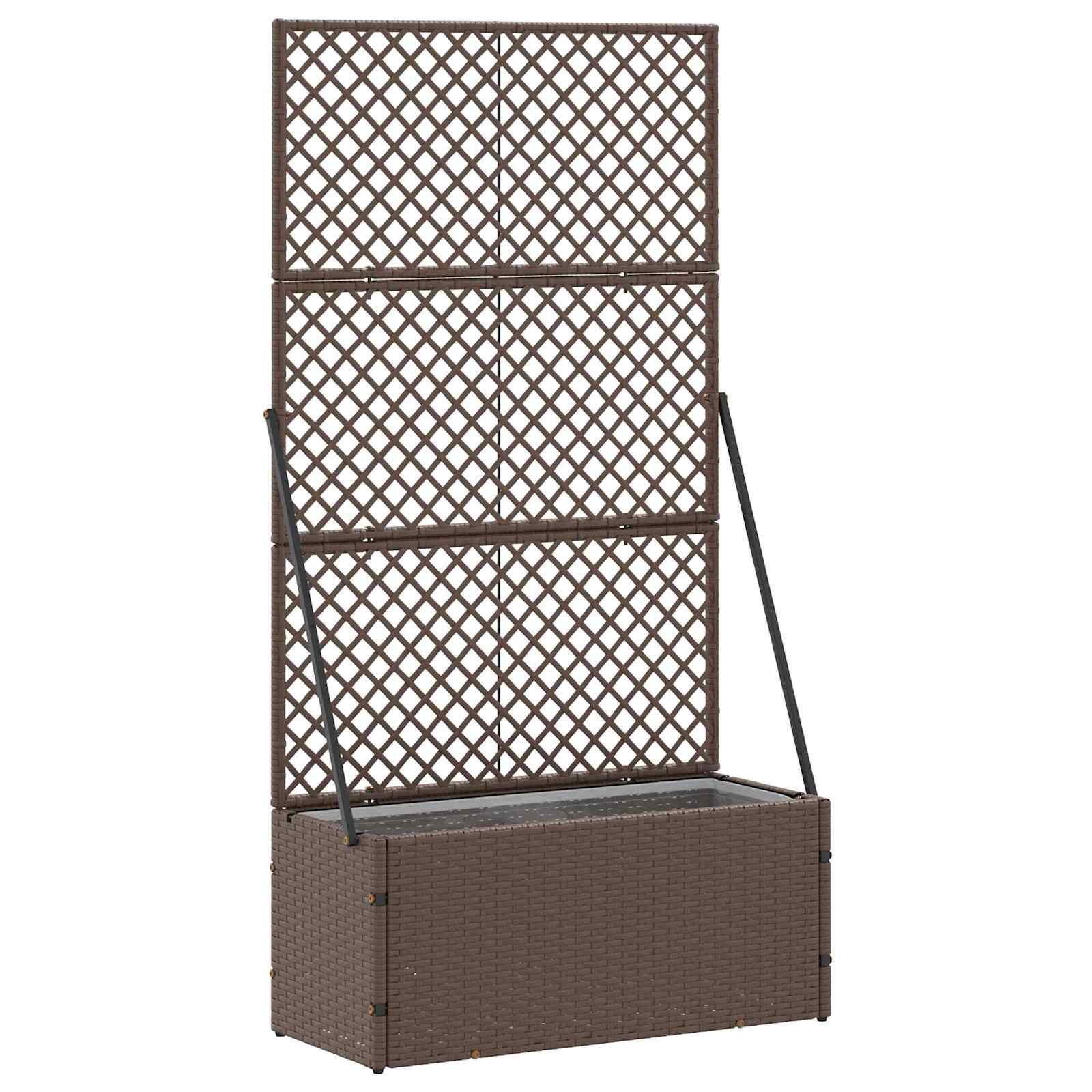 Fioriera a traliccio da giardino Marrone 70 x 30 x 135 cm