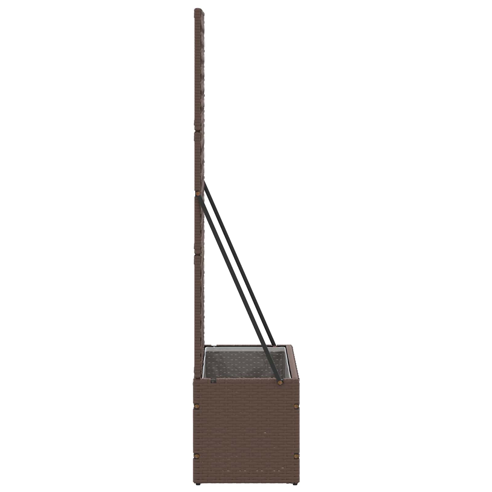 Fioriera a traliccio da giardino Marrone 70 x 30 x 135 cm