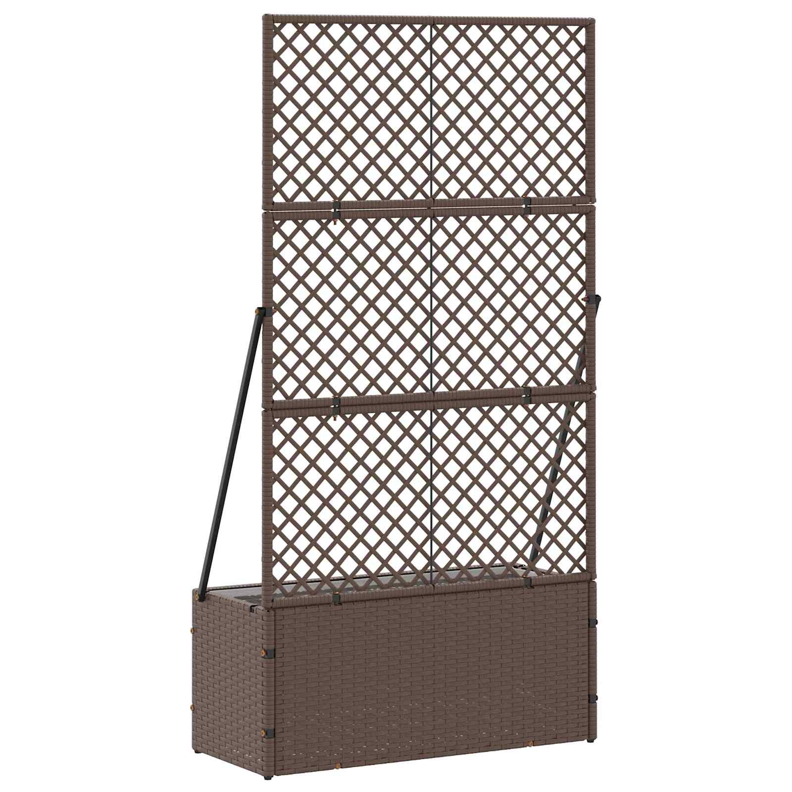 Fioriera a traliccio da giardino Marrone 70 x 30 x 135 cm
