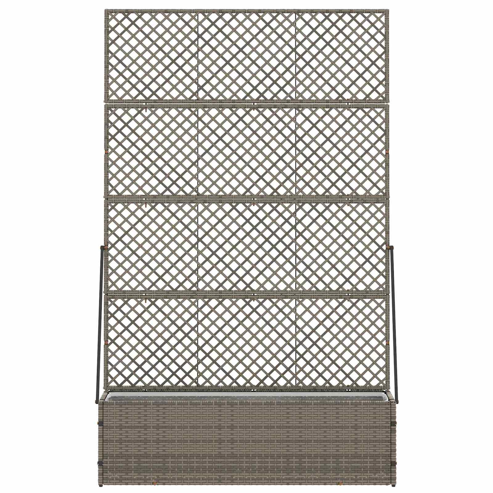 Fioriera a traliccio da giardino Grigio 105 x 30 x 170 cm