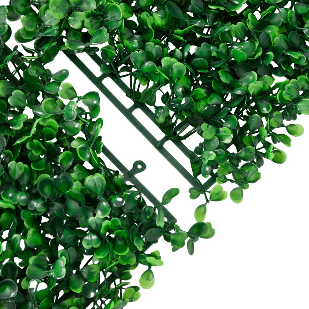 Recinzione Foglie Arbusti Artificiali 24 pz Verde 50x50 cm