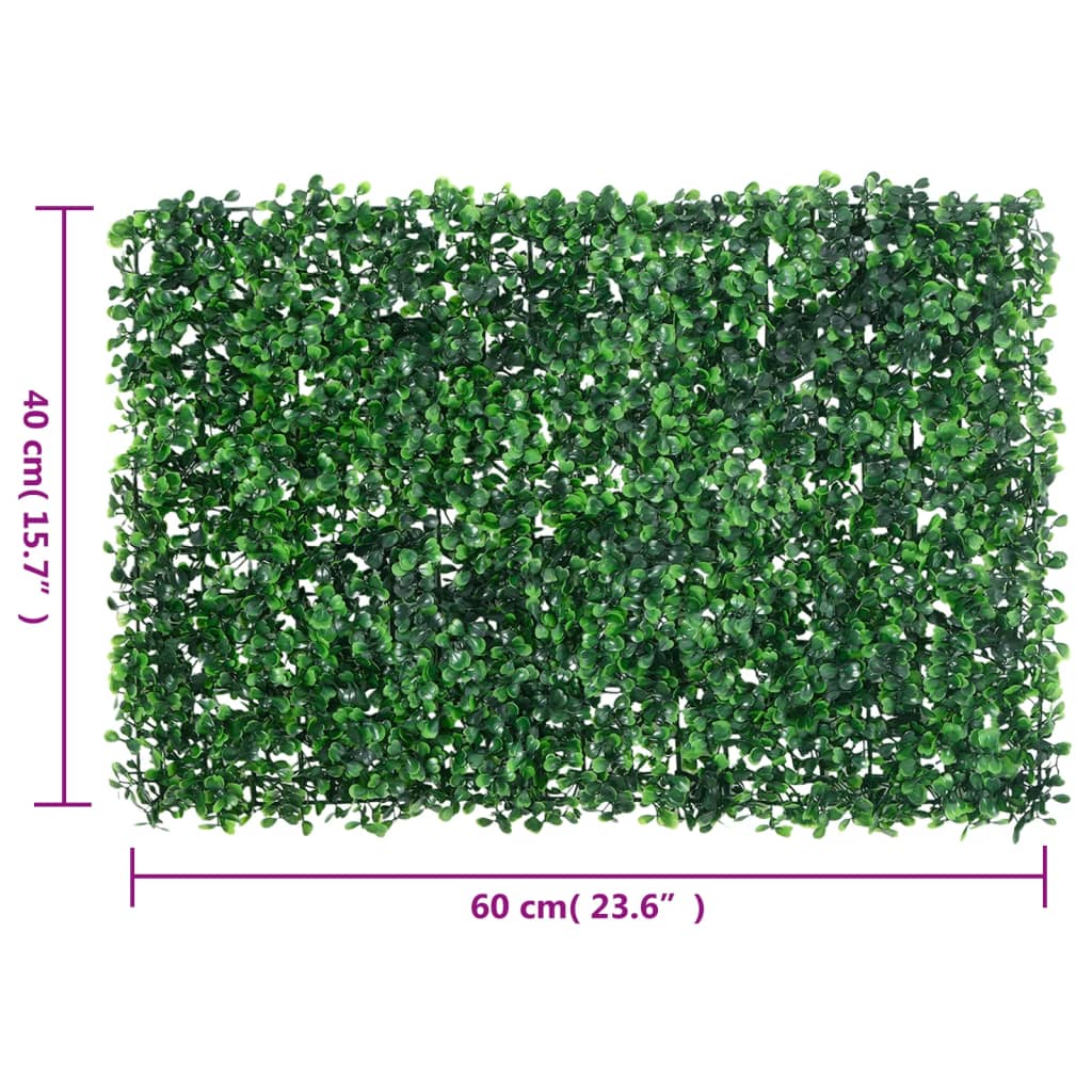   Recinzione Foglie Arbusti Artificiali 24 pz Verde 40x60 cm