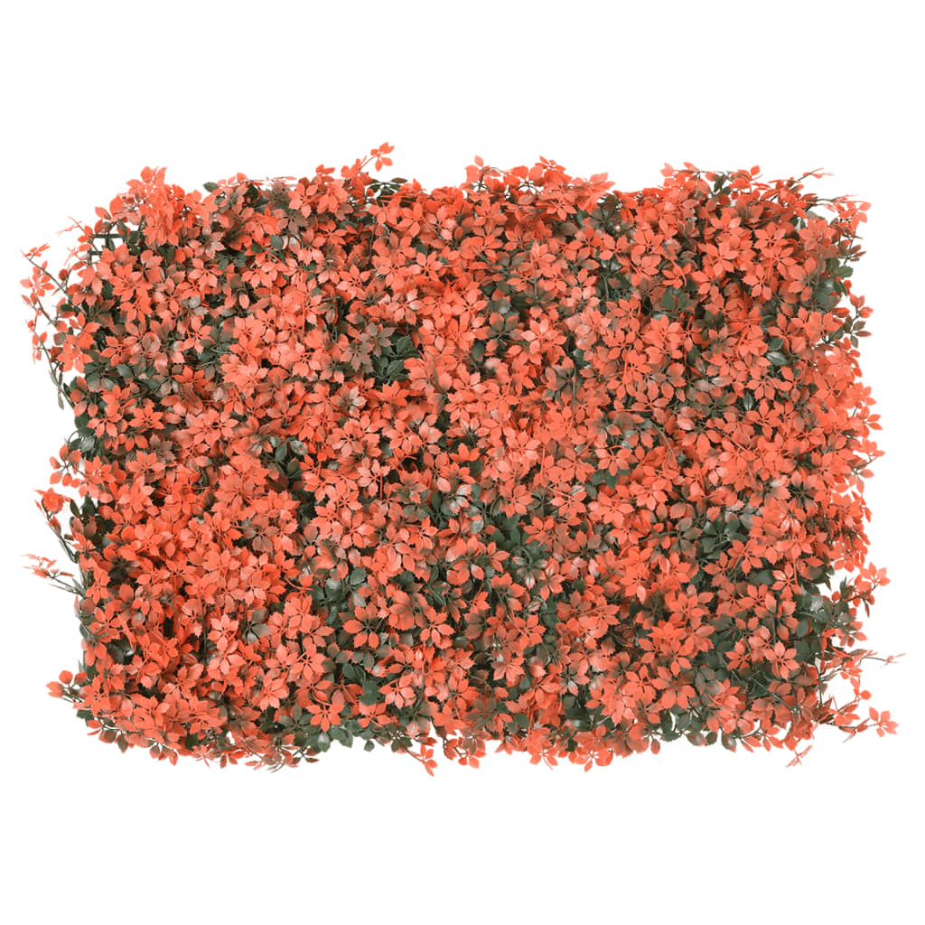   Recinzione Foglie Acero Artificiali 24 pz Rosso Chiaro 40x60cm