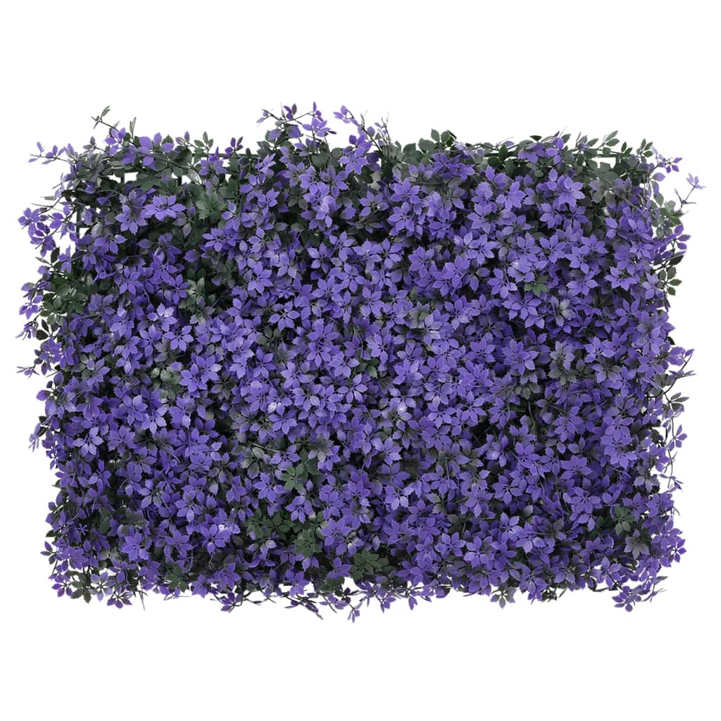   Recinzione Foglie Artificiali 6 pz Viola 40x60 cm