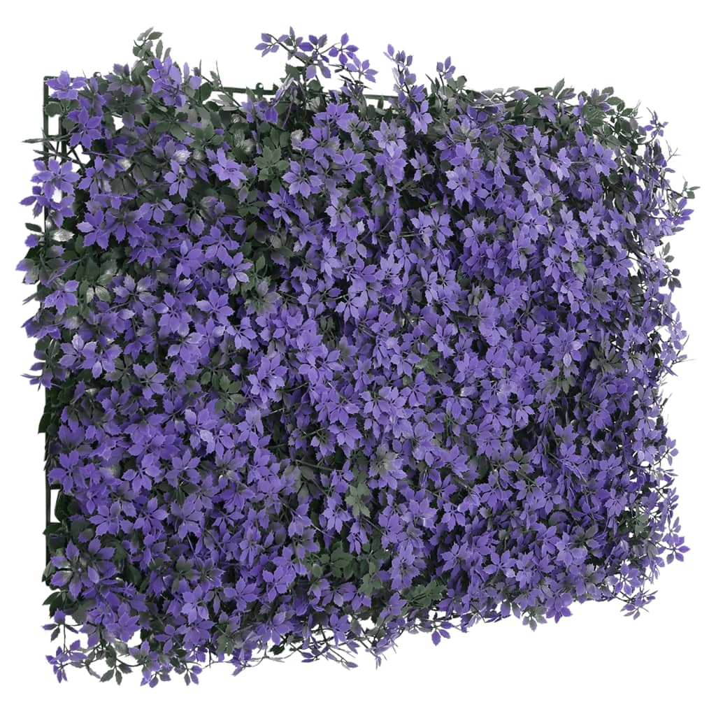   Recinzione Foglie Artificiali 6 pz Viola 40x60 cm