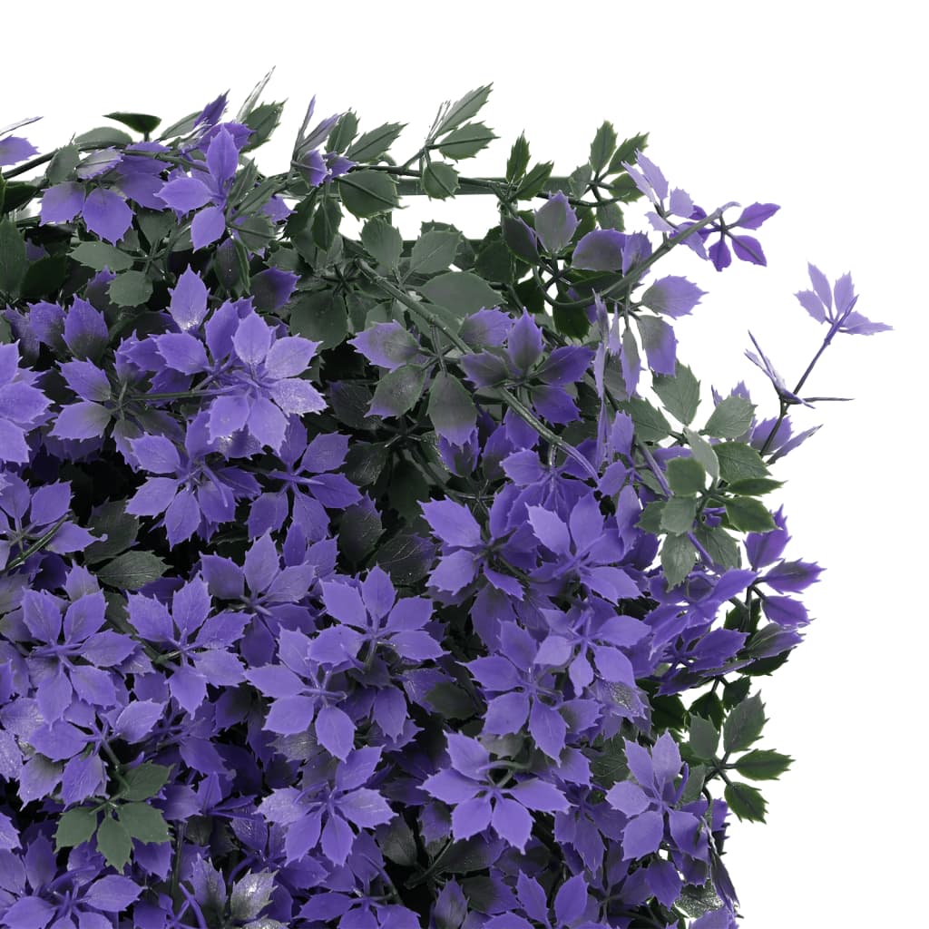   Recinzione Foglie Artificiali 6 pz Viola 40x60 cm