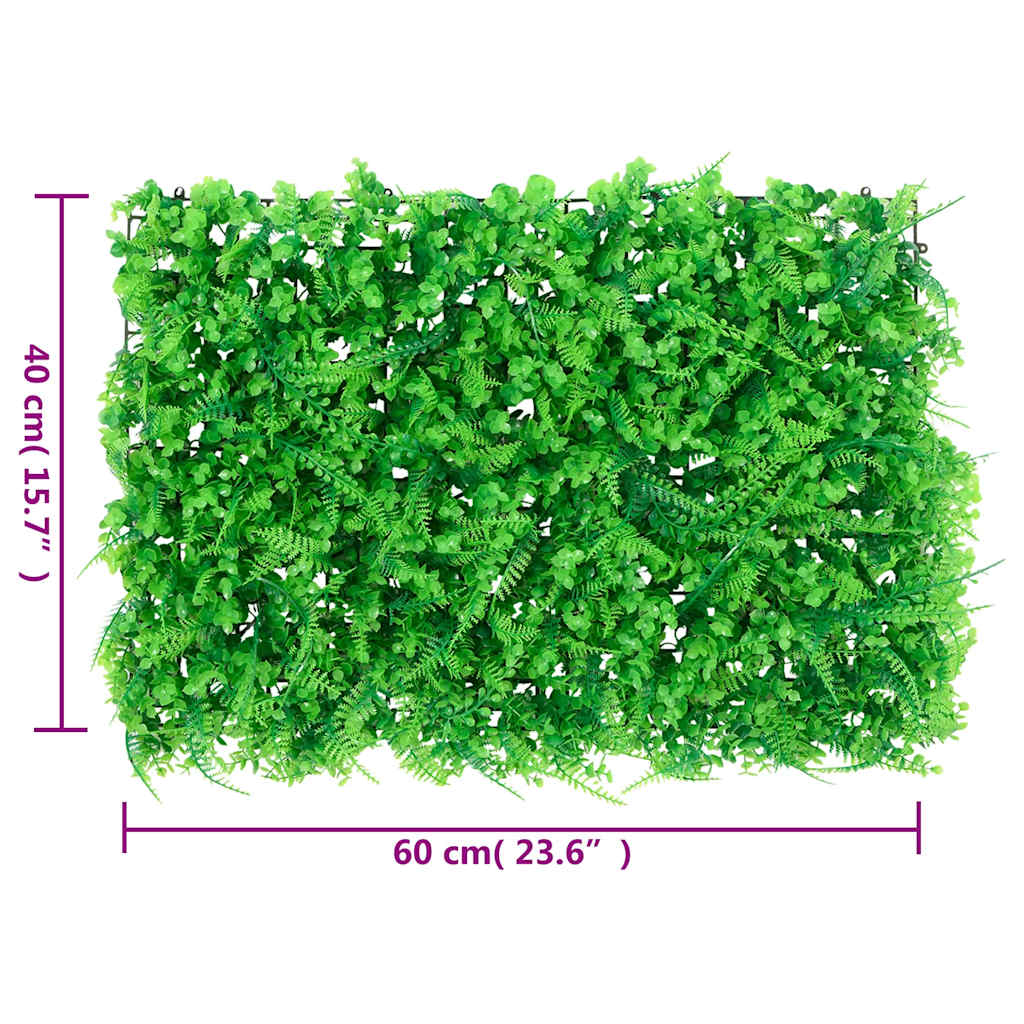   Recinzione Foglie Felce Artificiali 6 pz Verde 40x60 cm