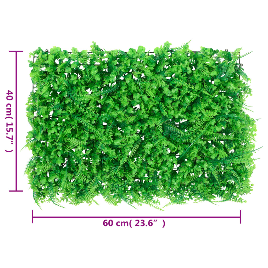   Recinzione Foglie Felce Artificiali 24 pz Verde 40x60 cm