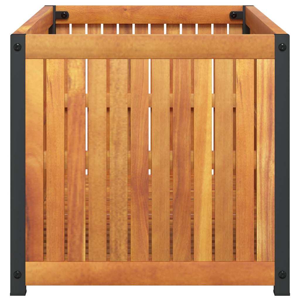 Fioriera da Giardino 85x45x44 cm in Legno Acacia e Acciaio