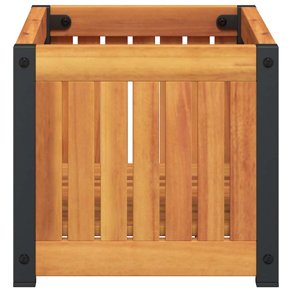 Fioriera da Giardino 45x30x27,5 cm in Legno Massello di Acacia