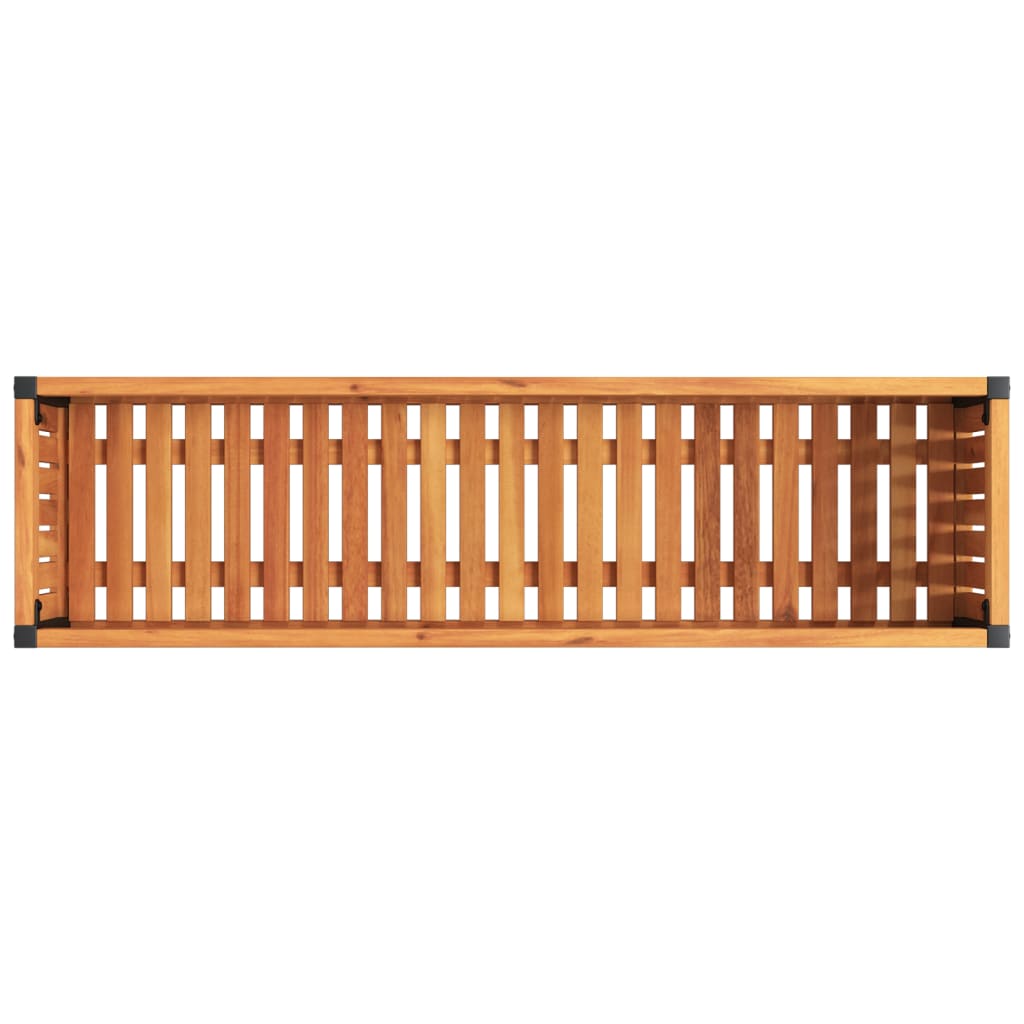 Fioriera da Giardino 110x30x27,5 cm in Legno Massello di Acacia