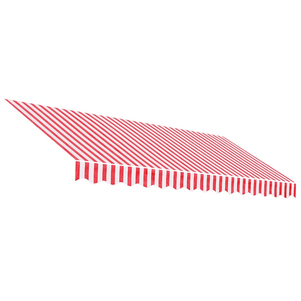 Tessuto di Ricambio per Tenda da Sole Rosso e Bianco 350x250 cm Poliestere