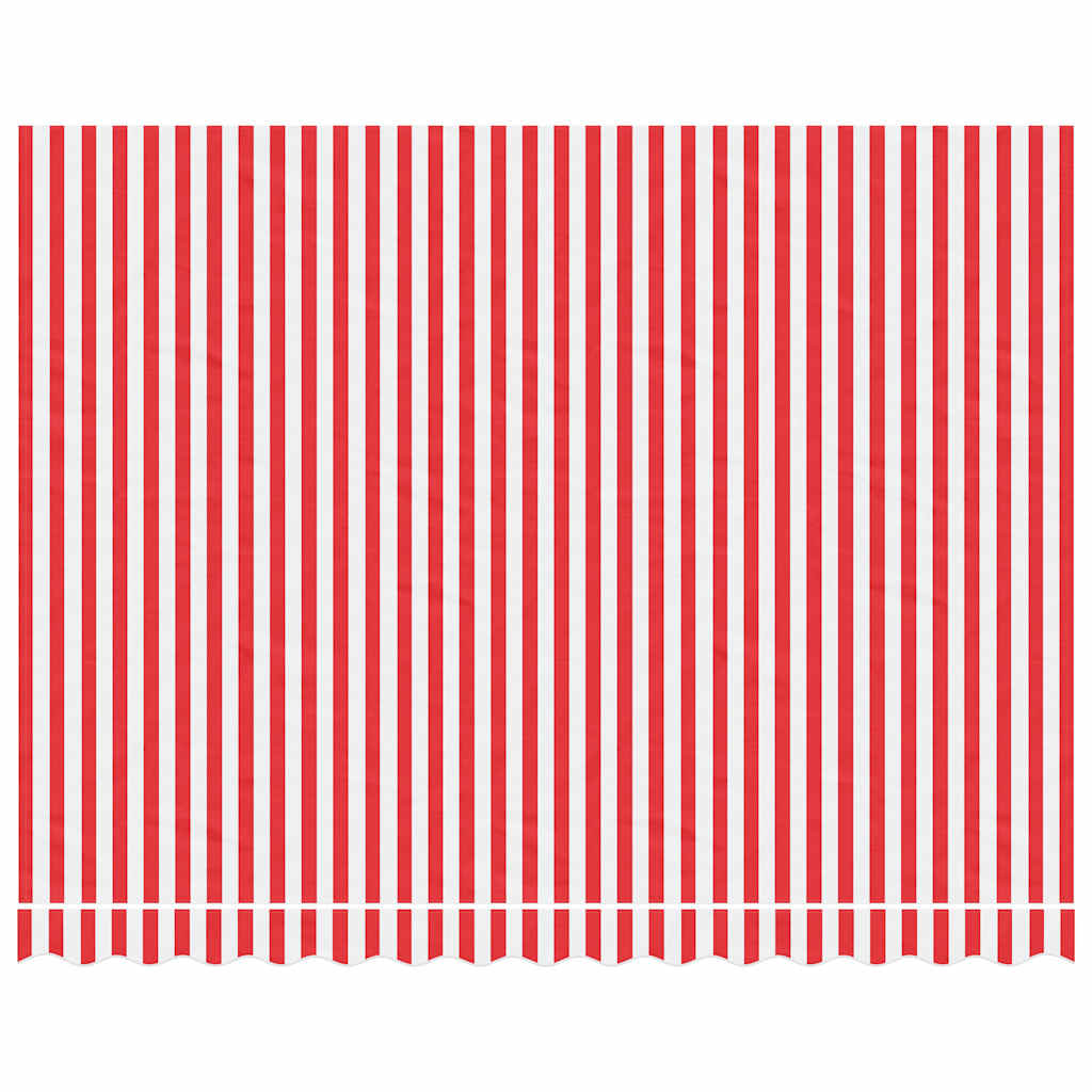 Tessuto di Ricambio per Tenda da Sole Rosso e Bianco 350x250 cm Poliestere