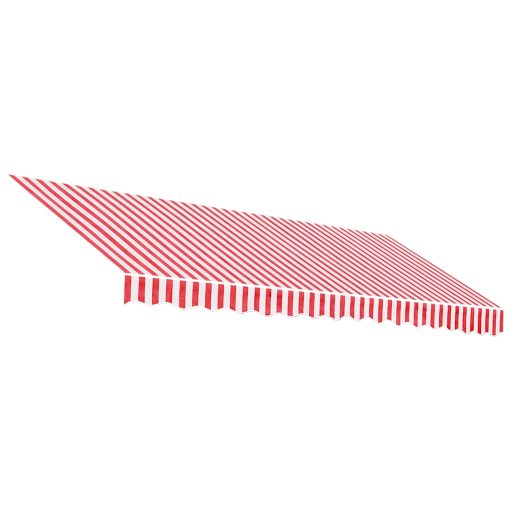 Tessuto di Ricambio per Tenda da Sole Rosso e Bianco 400x300 cm Poliestere