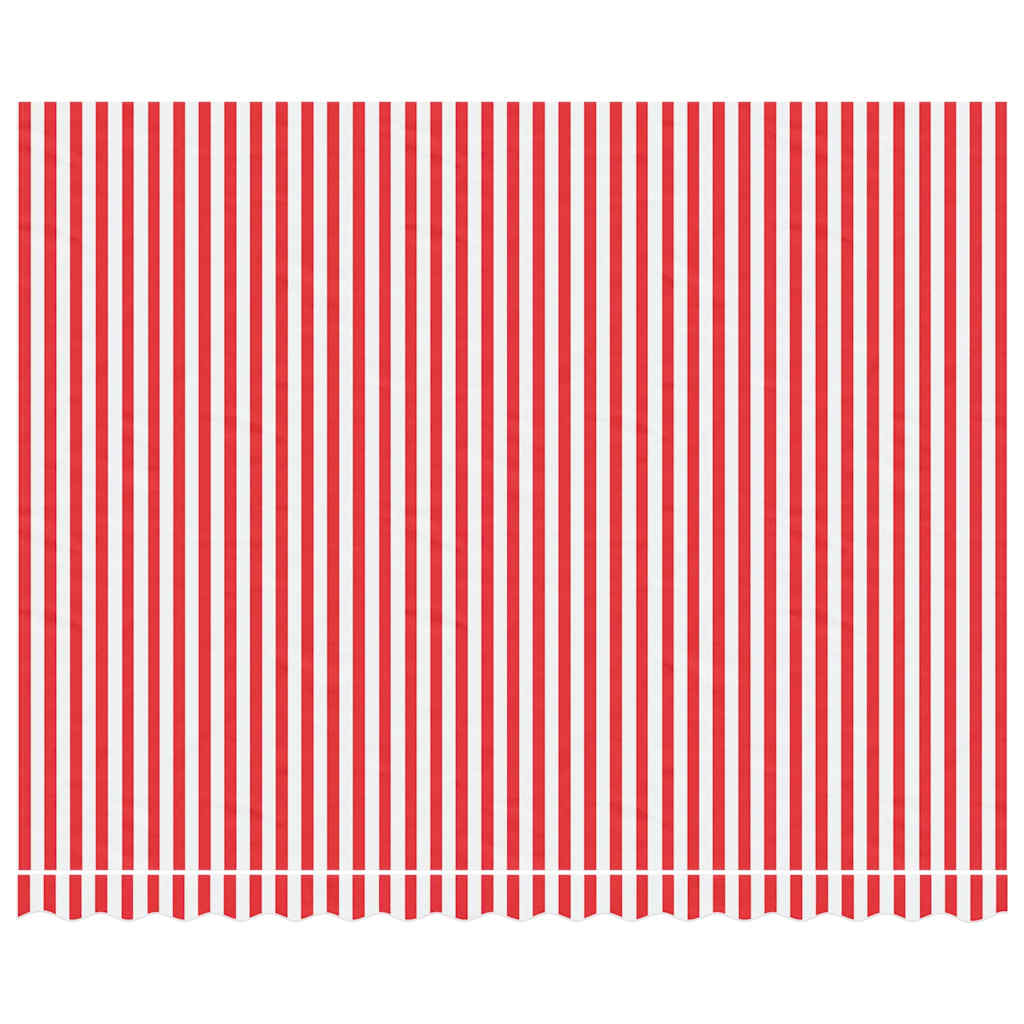 Tessuto di Ricambio per Tenda da Sole Rosso e Bianco 400x300 cm Poliestere