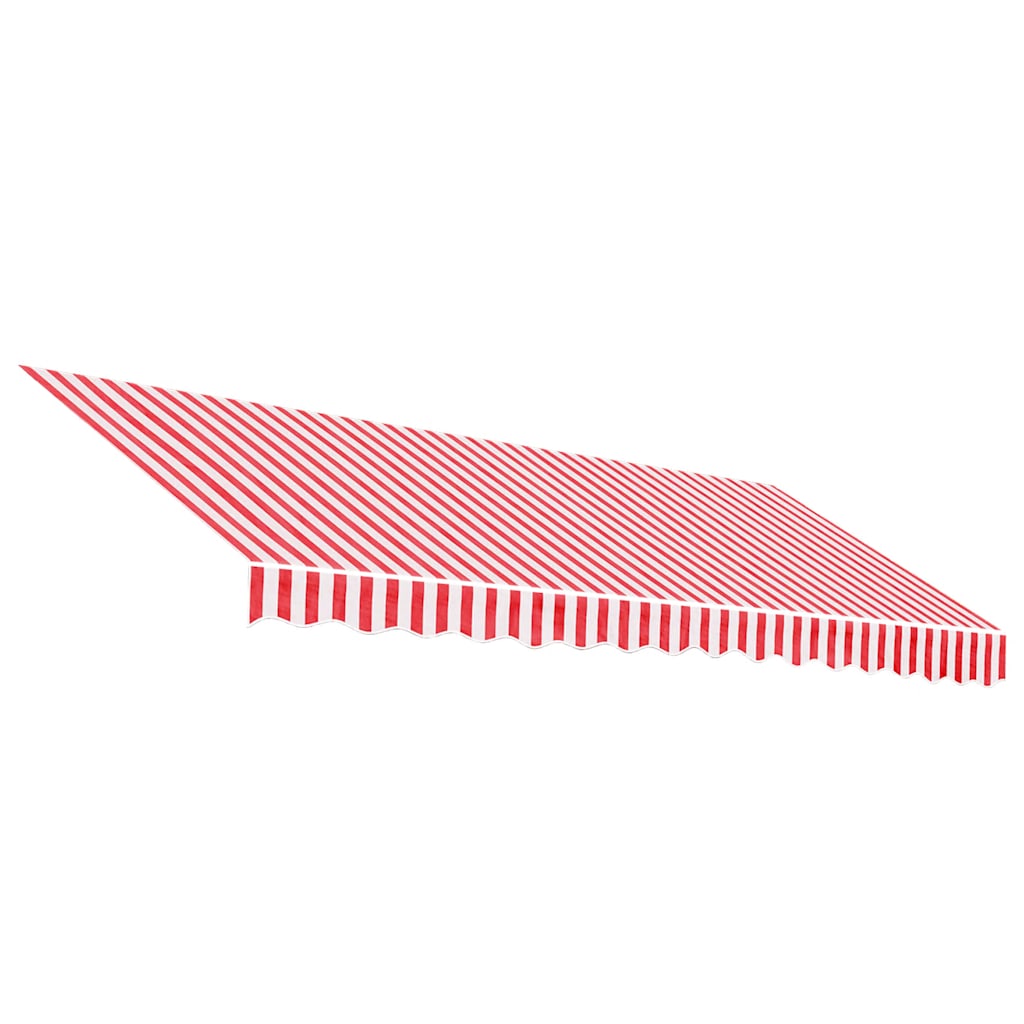 Tessuto di Ricambio per Tenda da Sole Rosso e Bianco 400x350 cm Poliestere